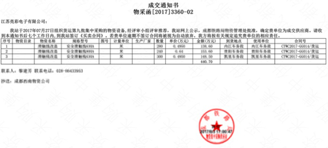 成功中标成都铁路局项目