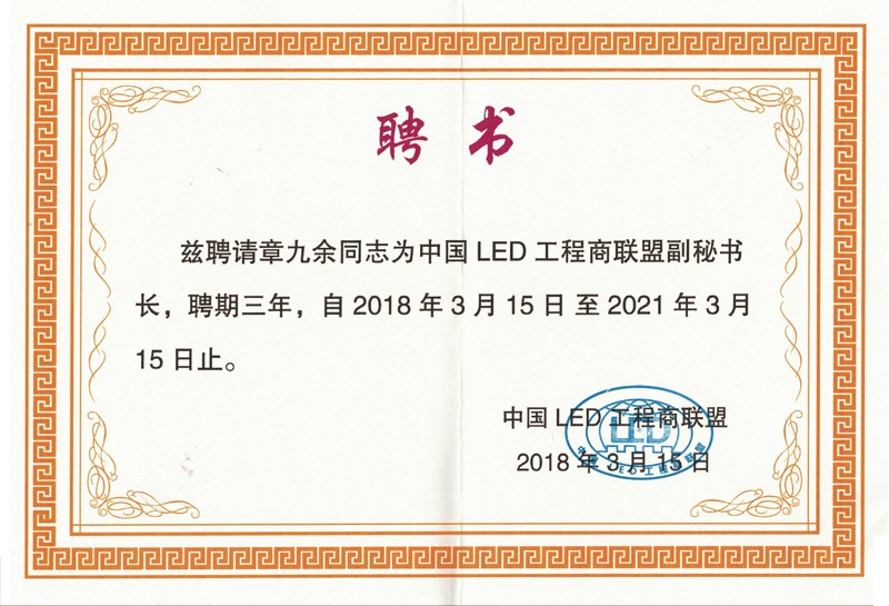 China's led engineering business alliance deputy secretary general letter of appointment